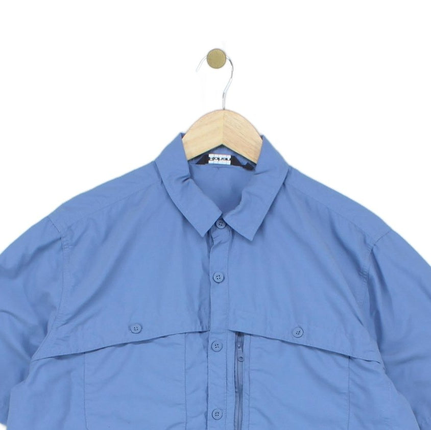 Mens Hiking Shirt Collared Casual Short Sleeve