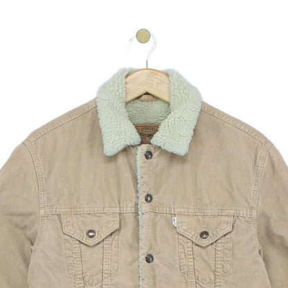 Mens Sherpa Corduroy Jacket Snap Lined