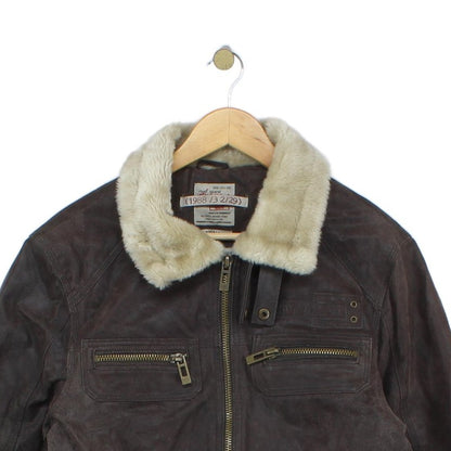 Mens Flight Jacket Zip Suede Leather