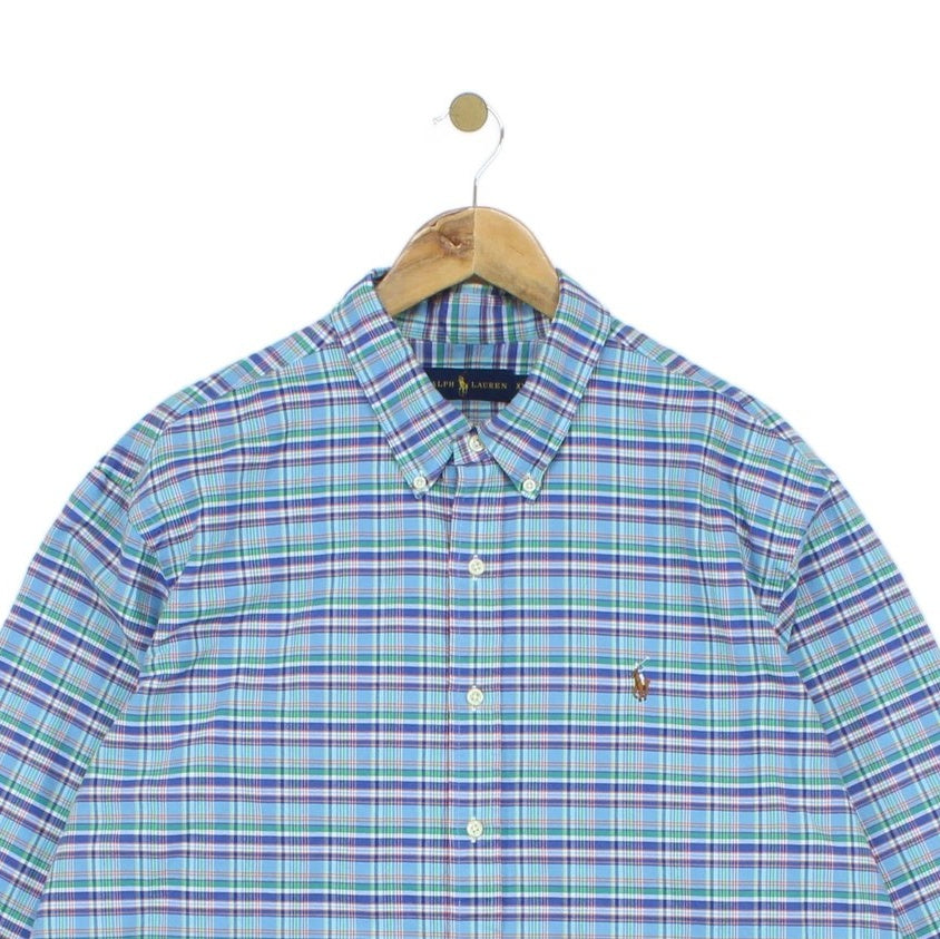 Mens Plaid Shirt Long Sleeve Button Up