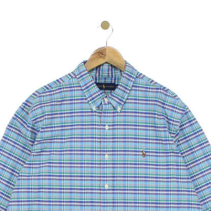 Mens Plaid Shirt Long Sleeve Button Up