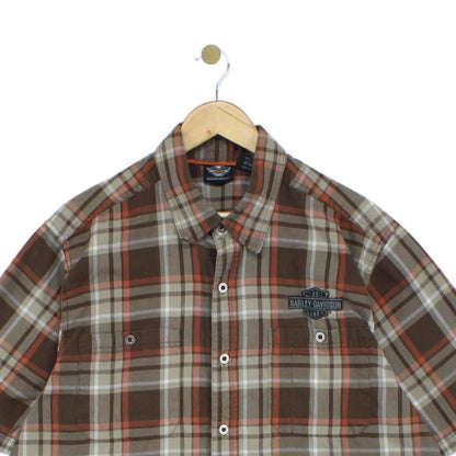 Mens Check Shirt  Short Sleeve