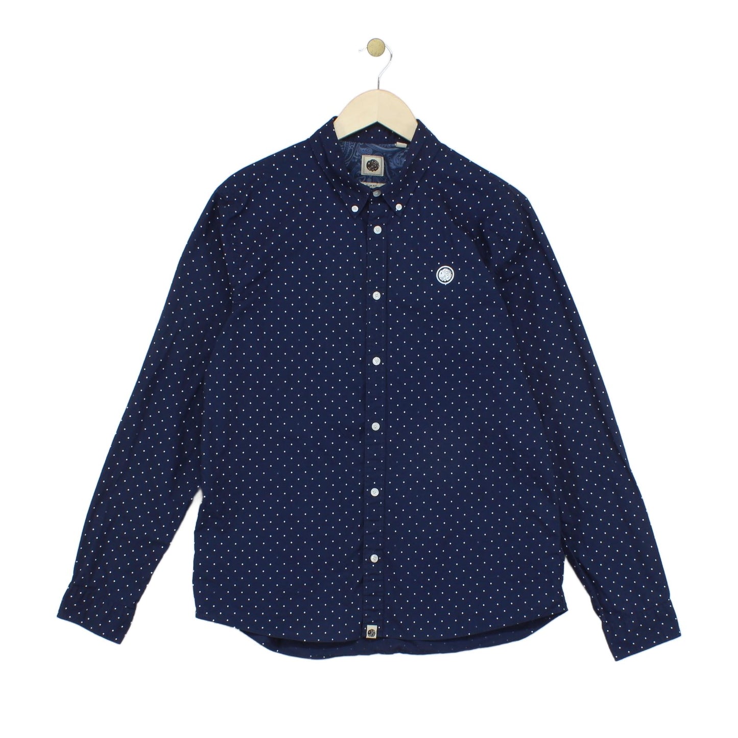 Mens Polka Dot Shirt Button Up Slim Fit