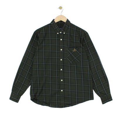 Mens Plaid Shirt Button Up Long Sleeve
