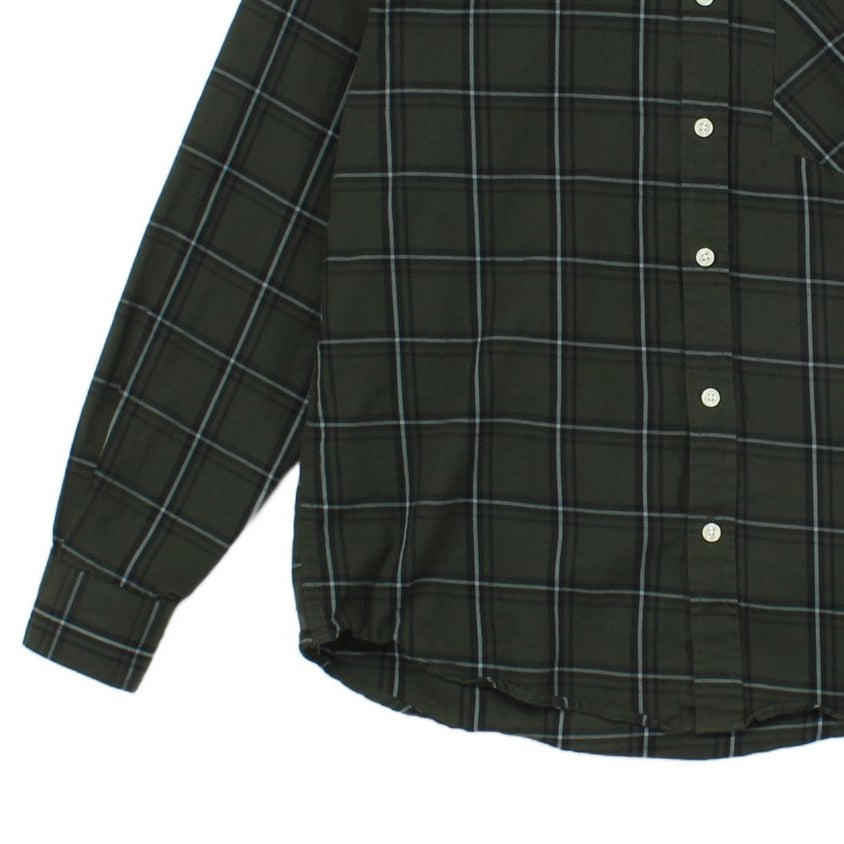 Mens Plaid Shirt Button Up Long Sleeve