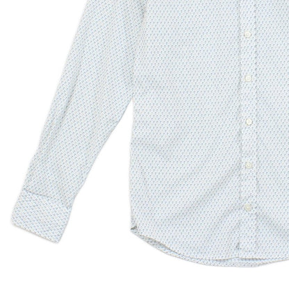 Mens Patterned Shirt Slim Fit Long Sleeve