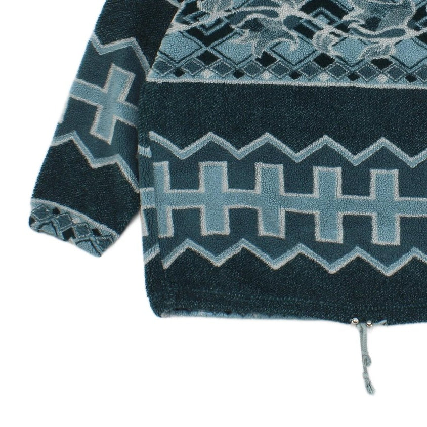 Mens Vintage Fleece Jumper Made In Italy Geometric