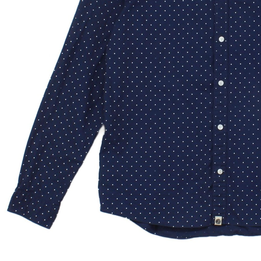 Mens Polka Dot Shirt Button Up Slim Fit