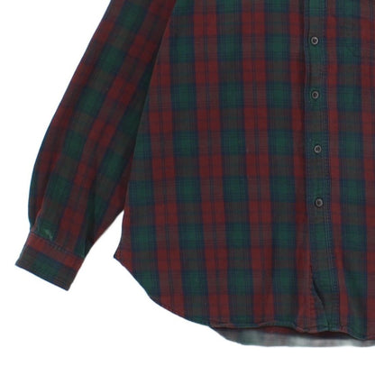 Mens Plaid Shirt Long Sleeve Button Up Cotton