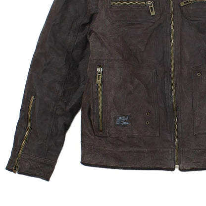Mens Flight Jacket Zip Suede Leather