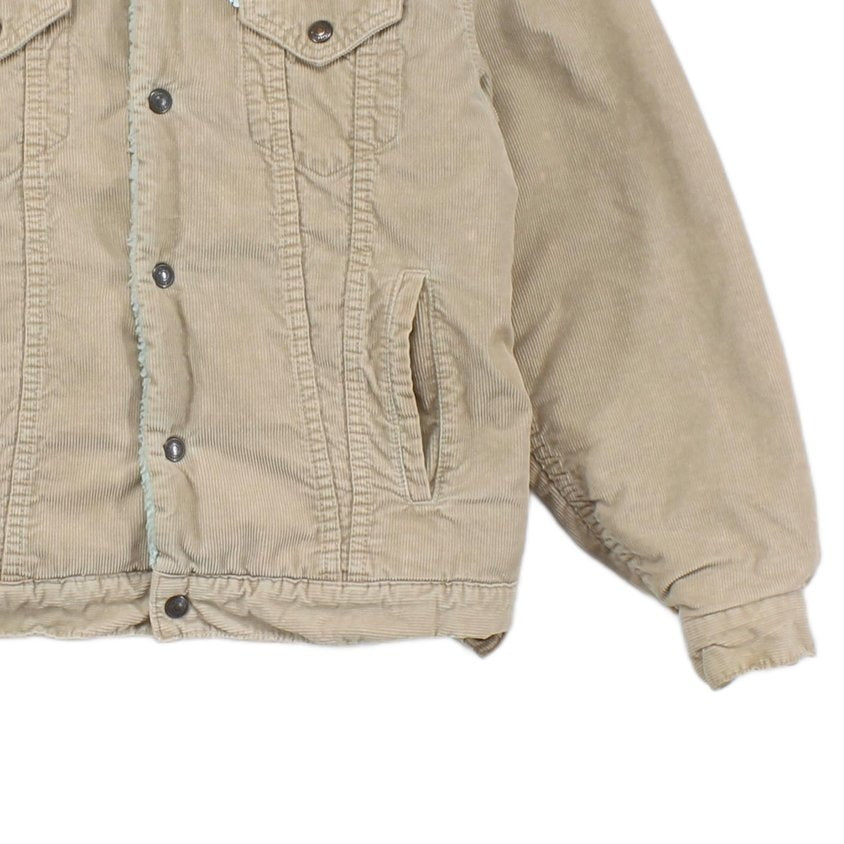 Mens Sherpa Corduroy Jacket Snap Lined