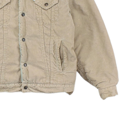 Mens Sherpa Corduroy Jacket Snap Lined
