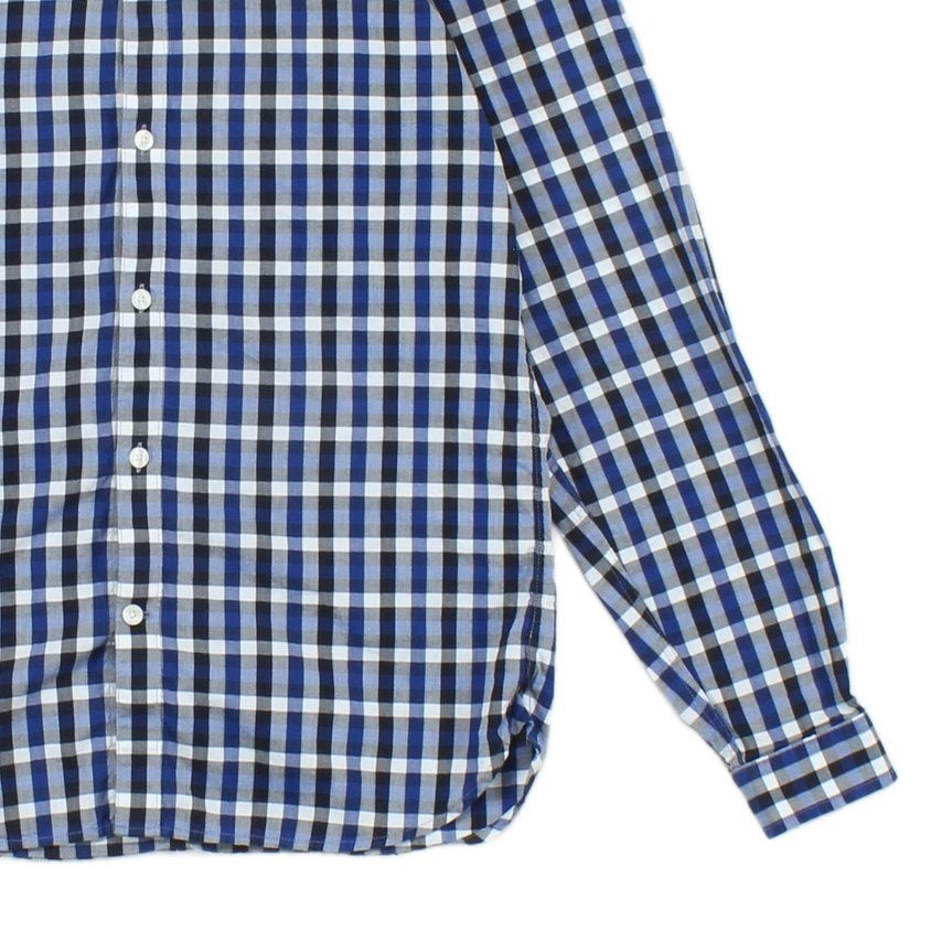 Mens Check Shirt Button Down Plaid