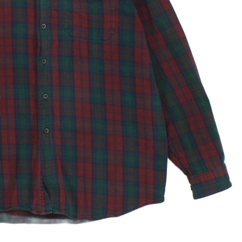 Mens Plaid Shirt Long Sleeve Button Up Cotton