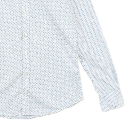 Mens Patterned Shirt Slim Fit Long Sleeve