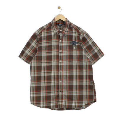 Mens Check Shirt  Short Sleeve