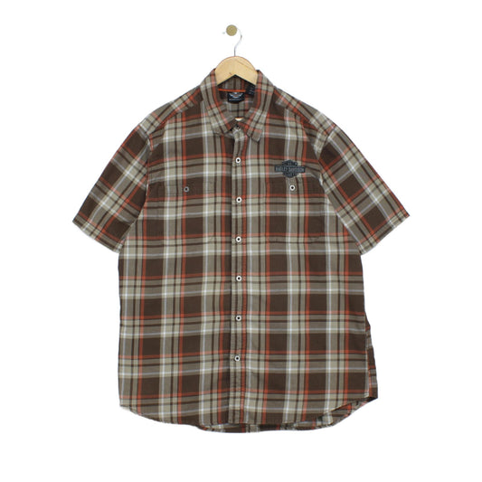 Mens Check Shirt  Short Sleeve