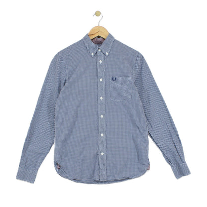 Mens Shirt Gingham Check 80S Casuals
