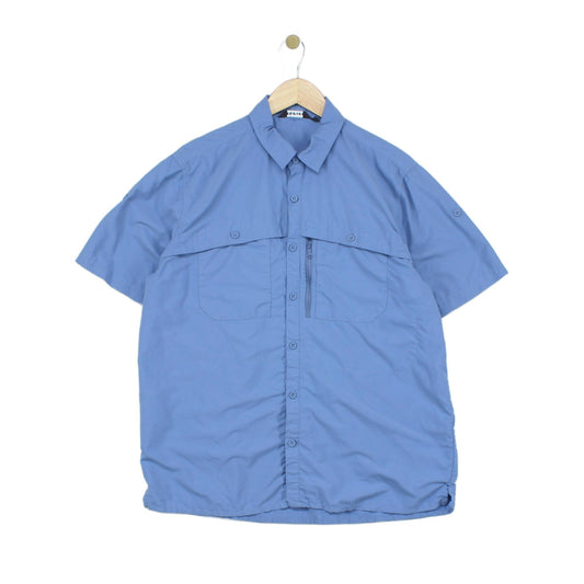Mens Hiking Shirt Collared Casual Short Sleeve