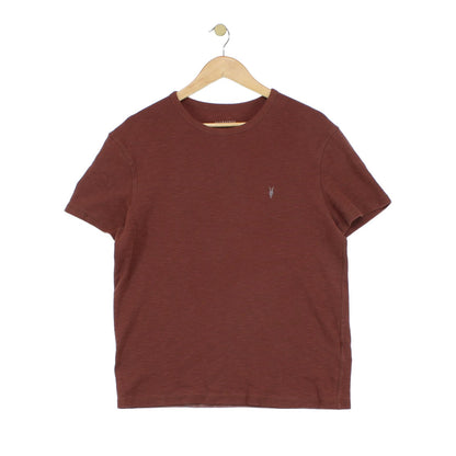 Mens Ribbed T-Shirt Logo Short Sleeve Stretch