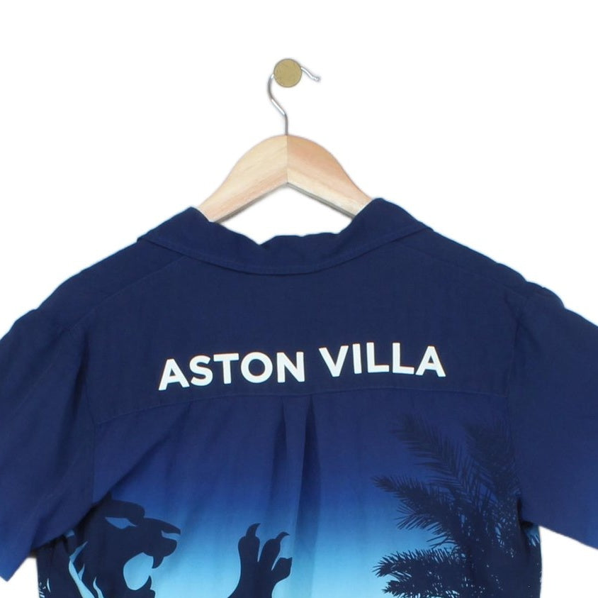 Mens Viscose Shirt Palm Sunset Graphic Summer