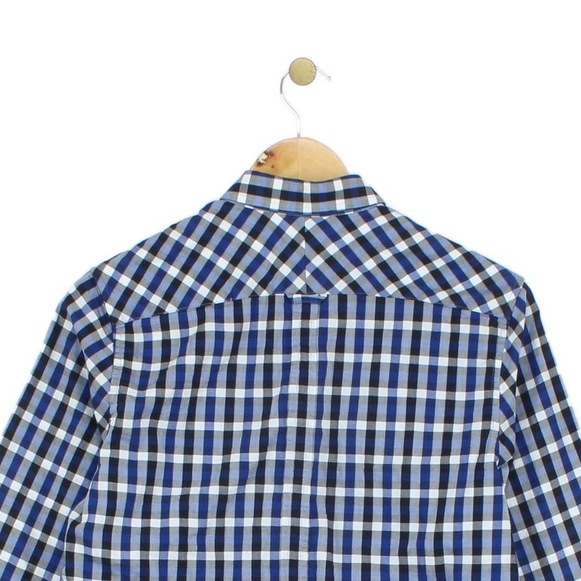 Mens Check Shirt Button Down Plaid