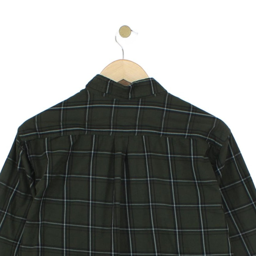 Mens Plaid Shirt Button Up Long Sleeve