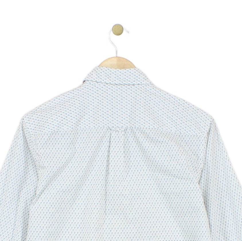 Mens Patterned Shirt Slim Fit Long Sleeve