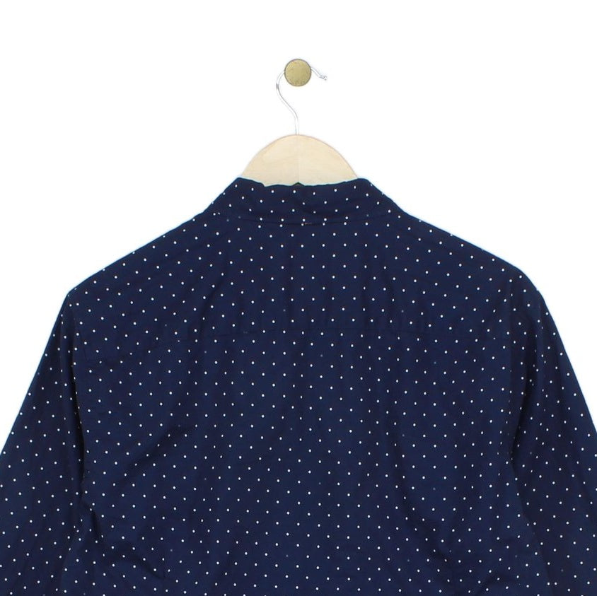 Mens Polka Dot Shirt Button Up Slim Fit
