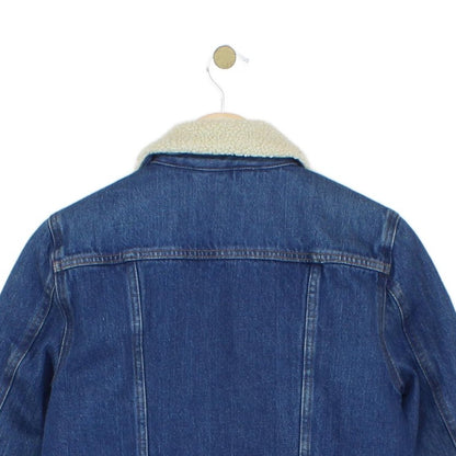 Womens Sherpa Denim Jacket Trucker Lined