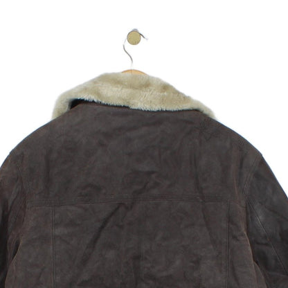 Mens Flight Jacket Zip Suede Leather