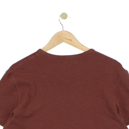 Mens Ribbed T-Shirt Logo Short Sleeve Stretch