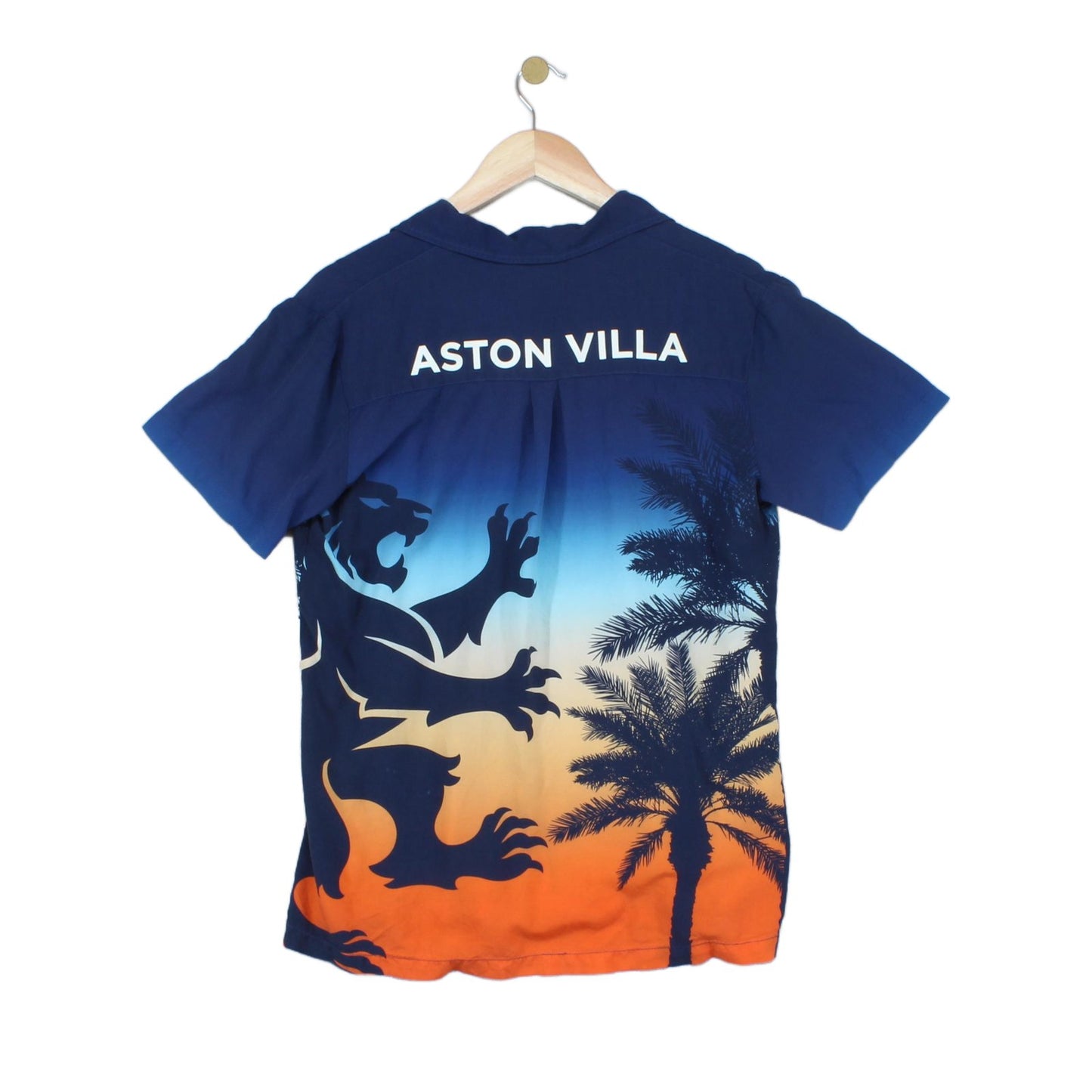 Mens Viscose Shirt Palm Sunset Graphic Summer