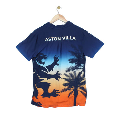 Mens Viscose Shirt Palm Sunset Graphic Summer
