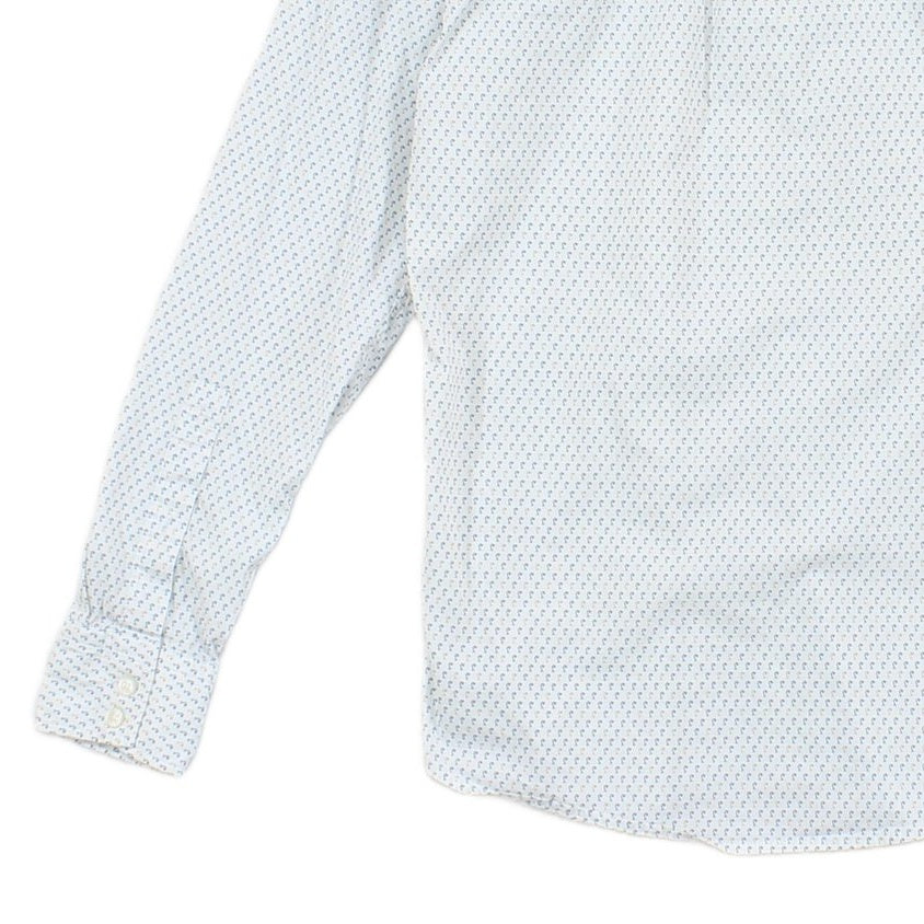 Mens Patterned Shirt Slim Fit Long Sleeve