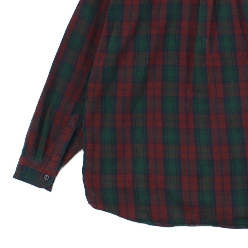 Mens Plaid Shirt Long Sleeve Button Up Cotton