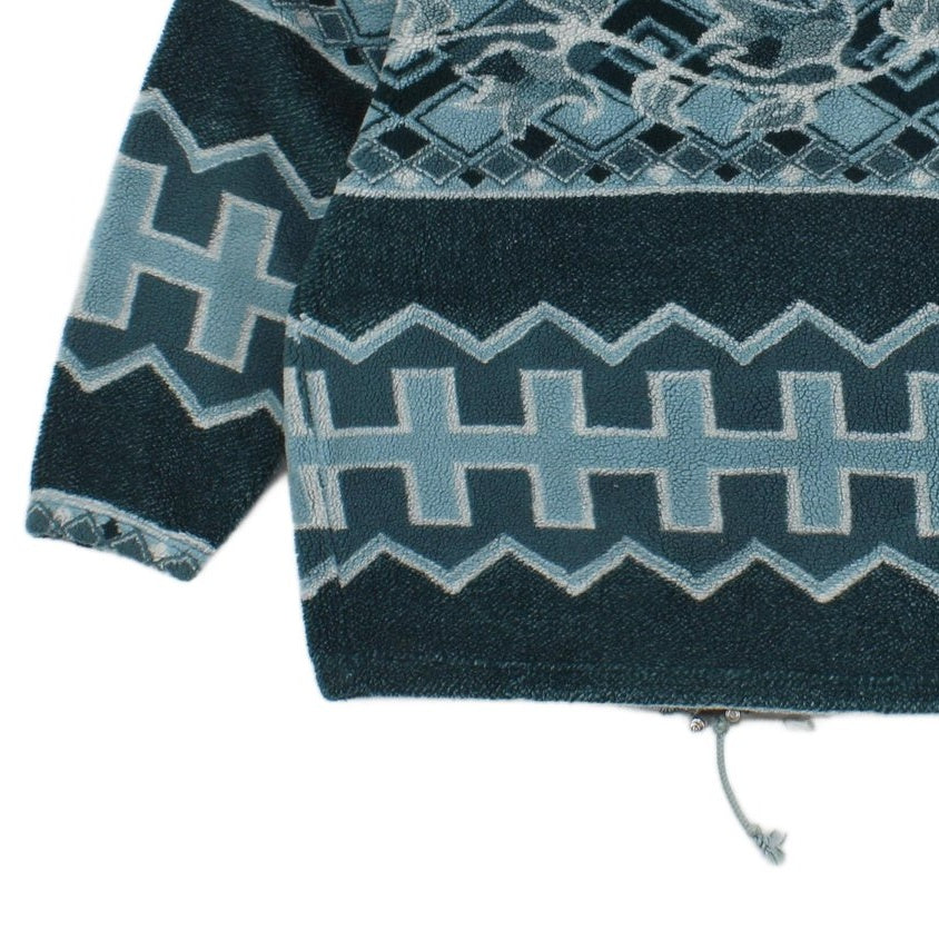 Mens Vintage Fleece Jumper Made In Italy Geometric