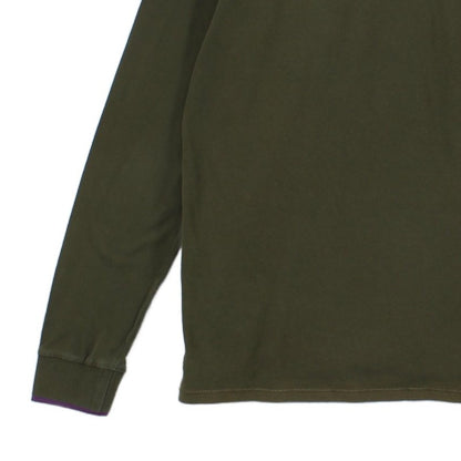 Mens Polo Shirt Long Sleeve Button Logo