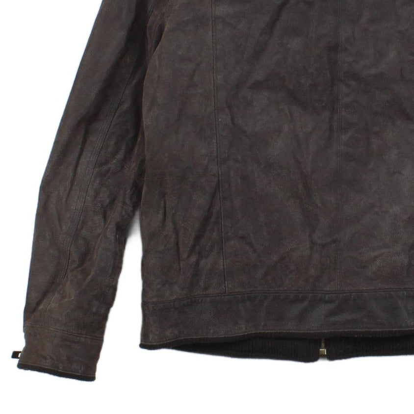 Mens Flight Jacket Zip Suede Leather