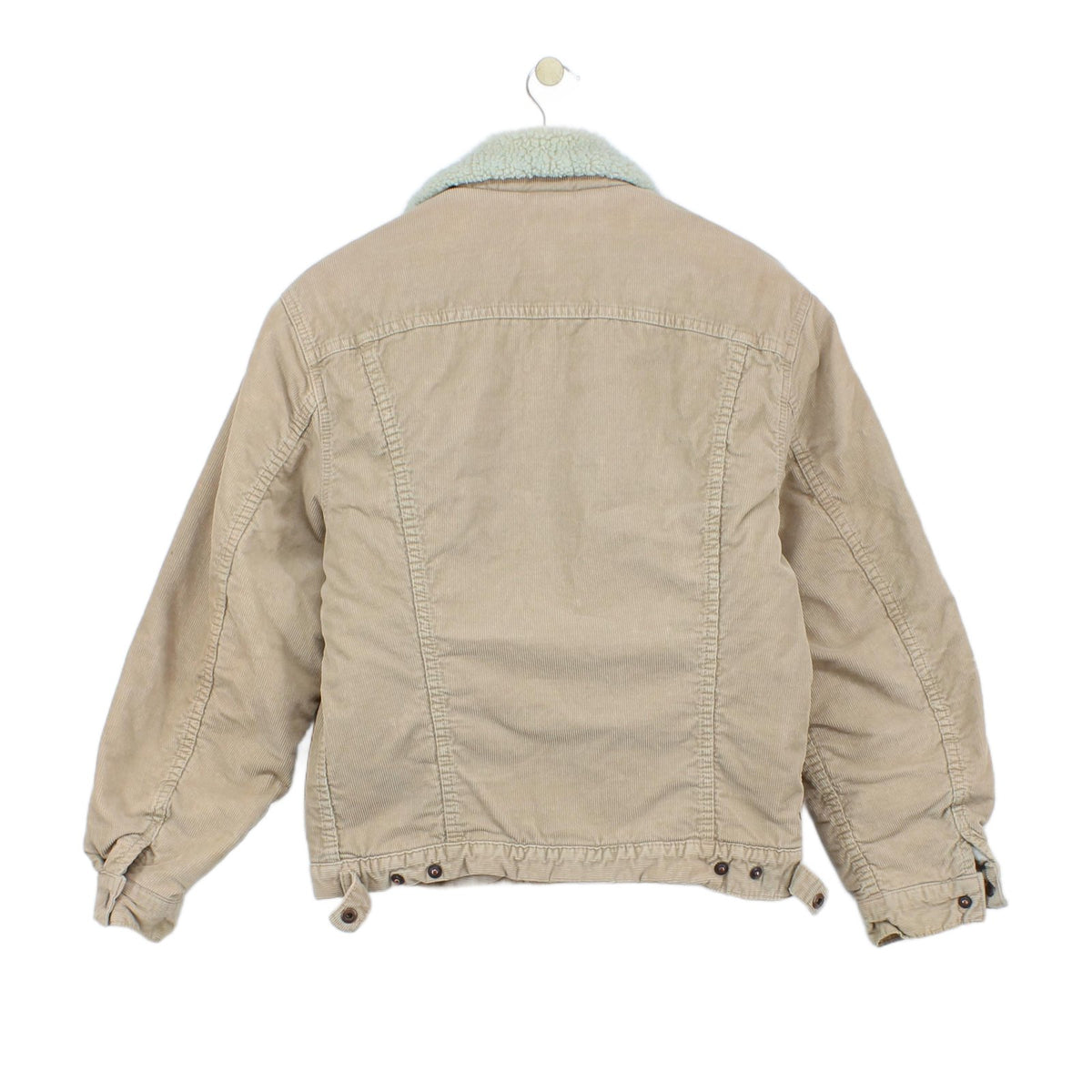 Mens Sherpa Corduroy Jacket Snap Lined