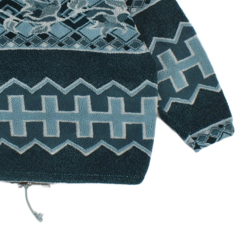 Mens Vintage Fleece Jumper Made In Italy Geometric