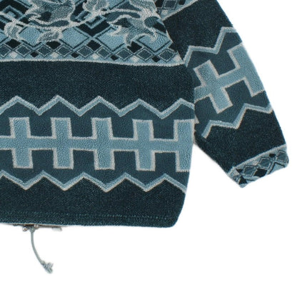 Mens Vintage Fleece Jumper Made In Italy Geometric