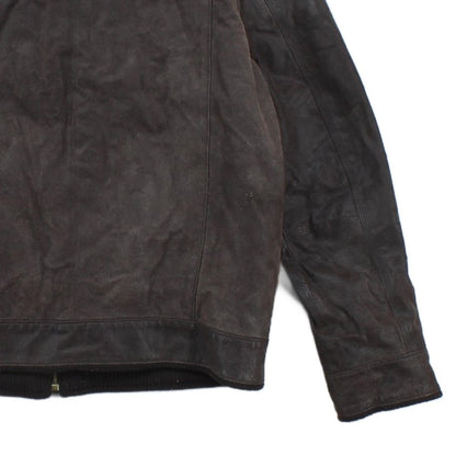 Mens Flight Jacket Zip Suede Leather