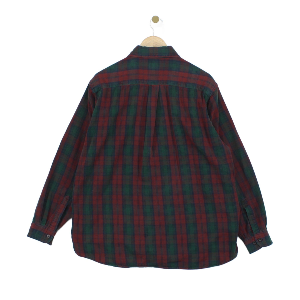 Mens Plaid Shirt Long Sleeve Button Up Cotton