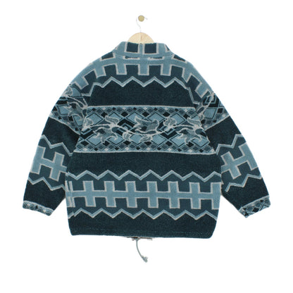 Mens Vintage Fleece Jumper Made In Italy Geometric