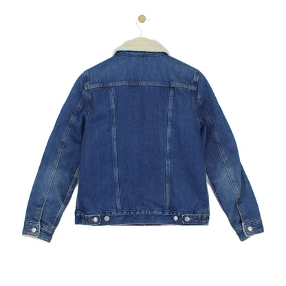 Womens Sherpa Denim Jacket Trucker Lined