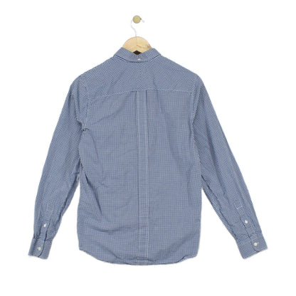 Mens Shirt Gingham Check 80S Casuals