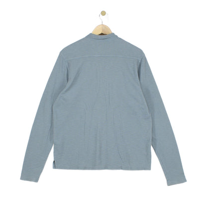 Mens Polo Shirt Stretch Long Sleeve Cotton