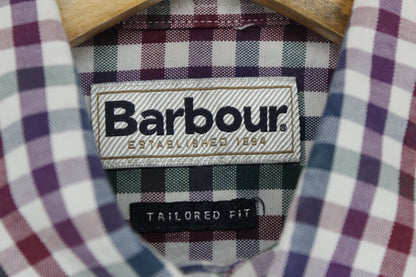 Mens Check Shirt Long Sleeve Tailored