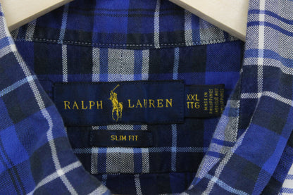Mens Plaid Shirt Long Sleeve Slim Fit